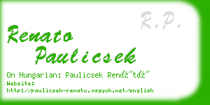 renato paulicsek business card